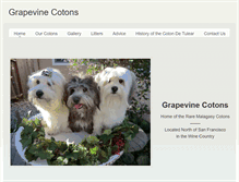 Tablet Screenshot of grapevinecotons.com